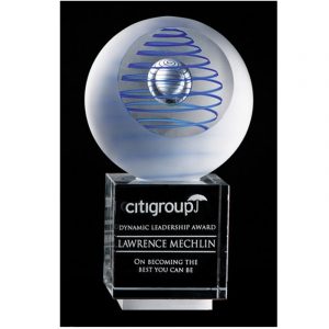 Brilliant Moon Sphere Art Glass Award
