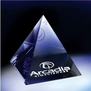 Optic Crystal Pyramid Paperweight