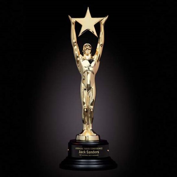 Gold Star Achievement Cast Metal Award