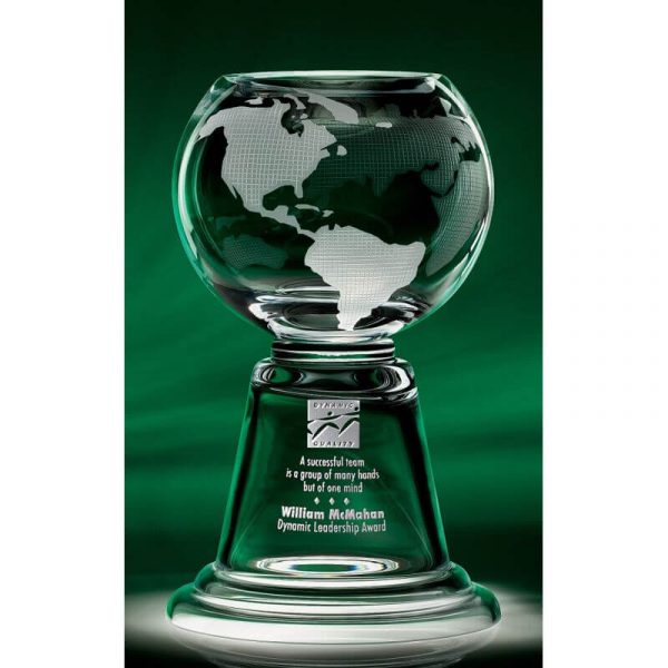 Grande Planet Hand Blown Glass Award