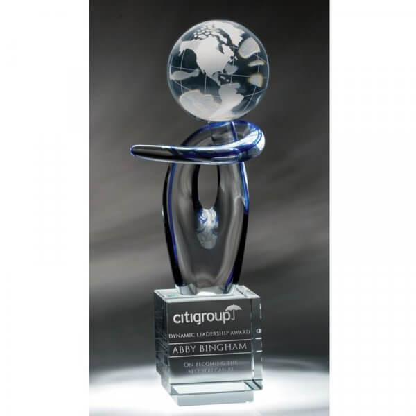 Voyager World Globe Optical Crystal Award