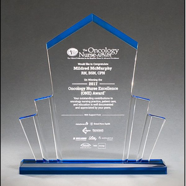 Monroe Blue Tower Spotlight Acrylic Award