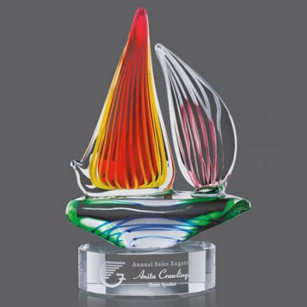 Valdez Regatta Sailboat Art Glass Award