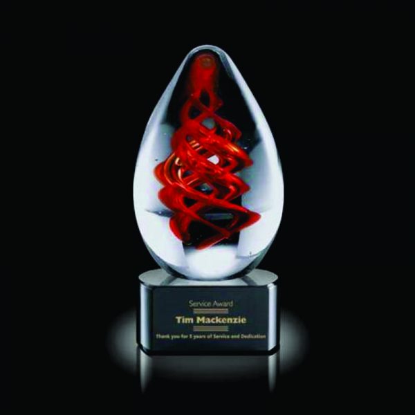 Claret Helix Handmade Art Glass Appreciation Award
