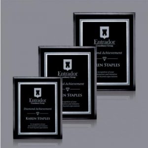 Savoy Silver Florentine Black Economy Award Plaque