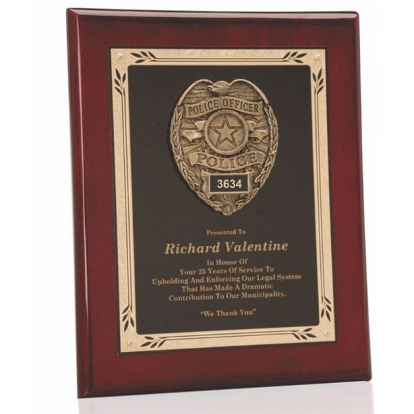 Police Badge Casting Plaque Award