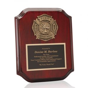 Fire Department Casting Plaque Award
