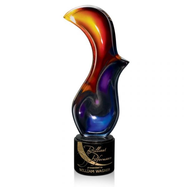Delphi Color Burst Art Glass Award