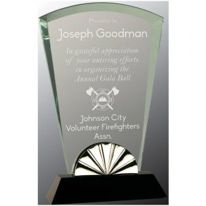 Fan Shaped Glass Award