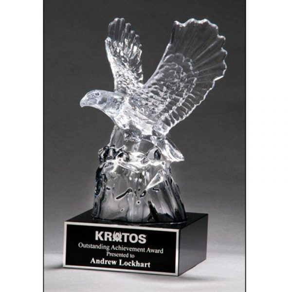 American Eagle Carved Crystal Recognition Award