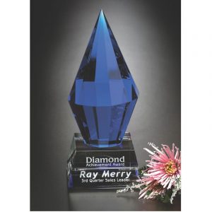 Azure Diamond Optical Crystal Award