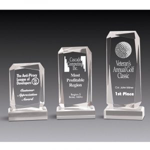 Faceted Rectangle Clear Acrylic Award