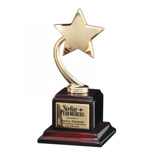Brilliant Gold Star Piano Finish Base Award