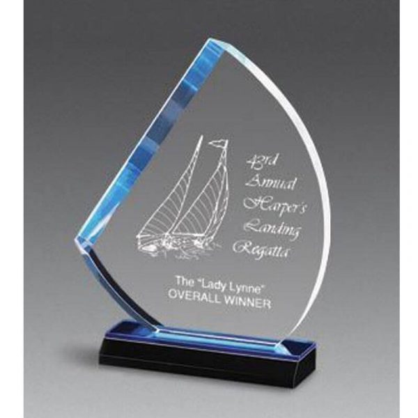 Atlantic Blue Acrylic Sail Award