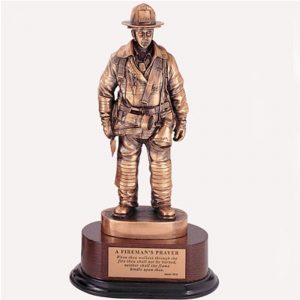 Fireman's Prayer Statue Antique Bronze Finish